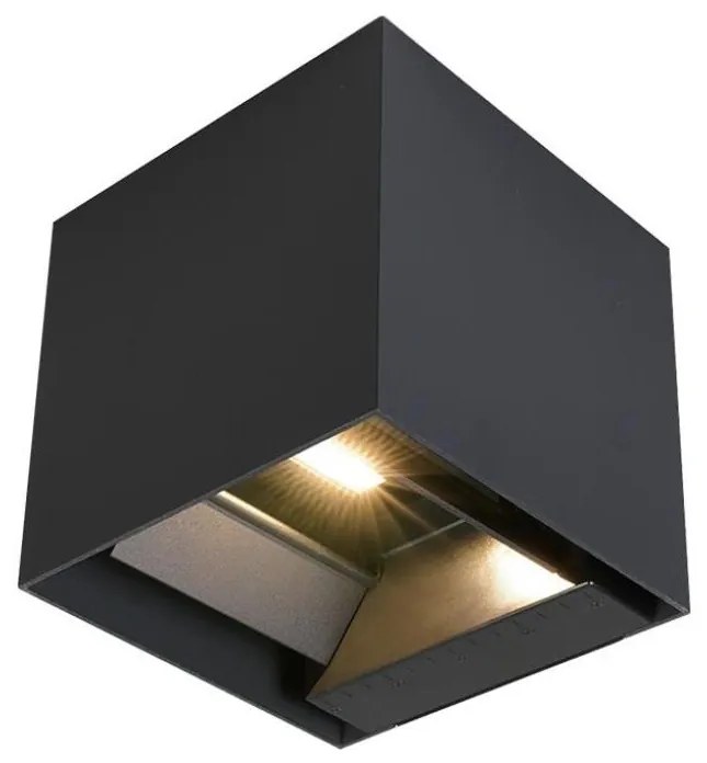 V-Tac LED Napelemes fali lámpa érzékelővel LED/3W/3,7V IP65 4000K fekete VT1689