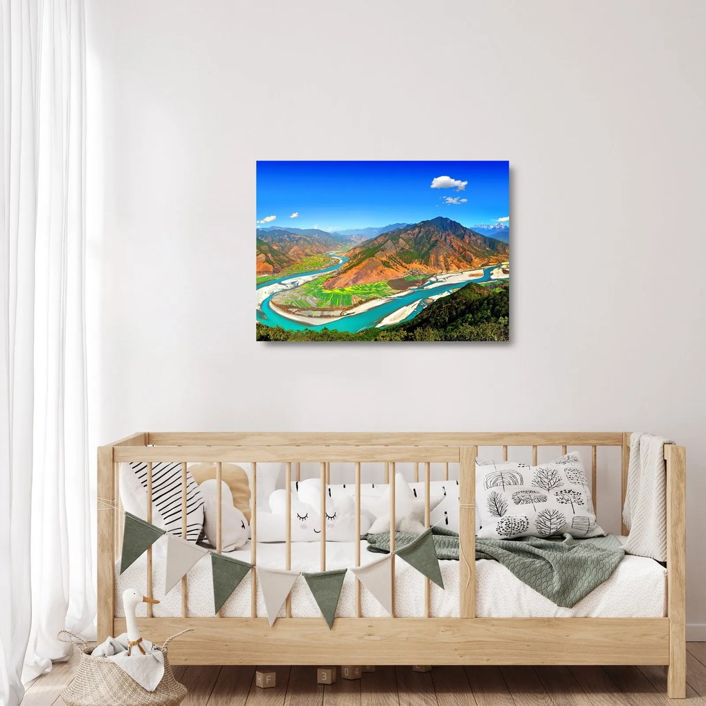 Üveg kép - Jangce folyó (70x50 cm)