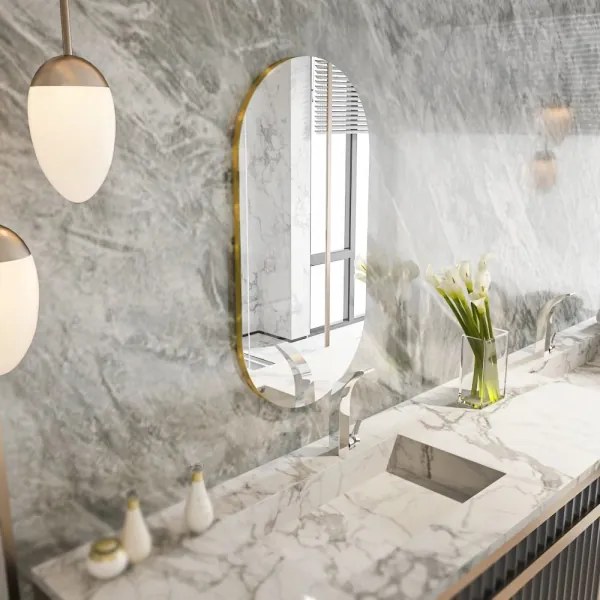 Fali tükör RIORS 85x45 cm arany