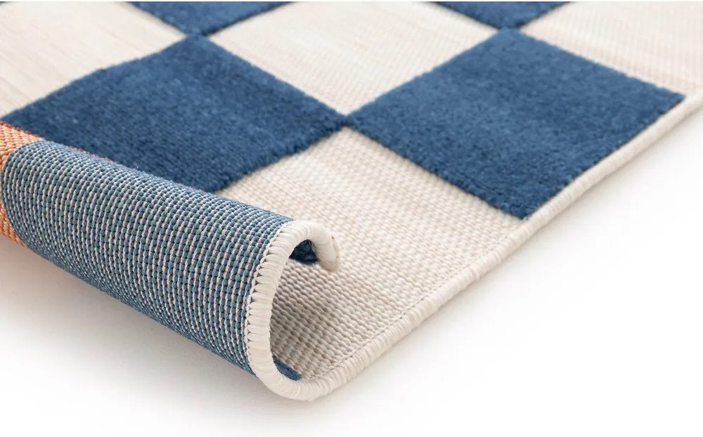 Kék-krémszínű kültéri-beltéri szőnyeg 160x230 cm Cuadros – Universal