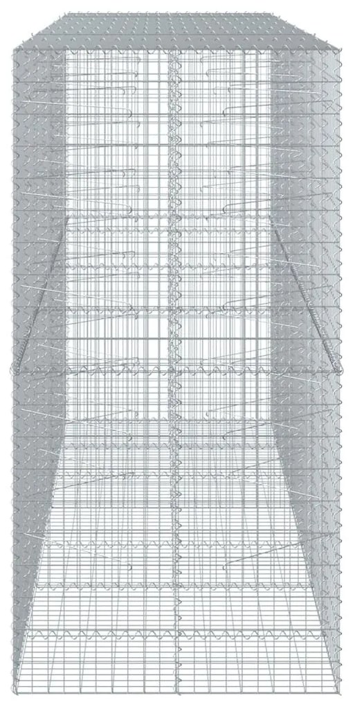 horganyzott vas gabion kosár fedéllel 350 x 100 x 200 cm