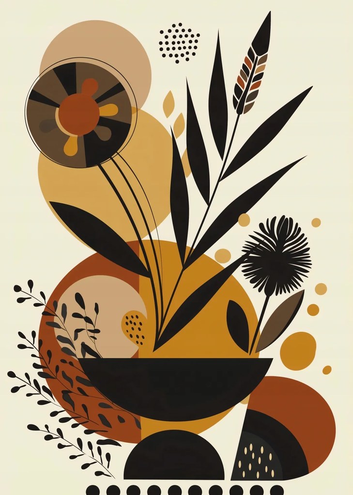 Poszter 50x70cm Geometrikus kertek