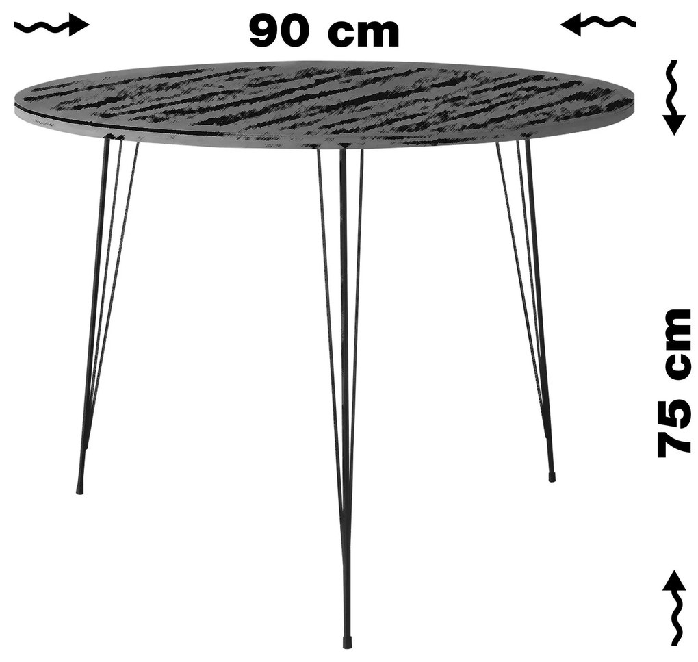 Étkezőasztal Sabuna 1 (4 személy részére) (fekete) . 1102550