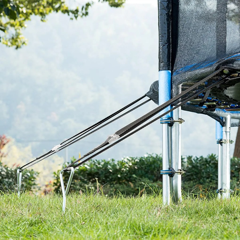 Földhorgony készlet, 4 db, 42,5x8,5cm, ezüst Monzana