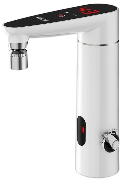 Érintős vízmelegítő LED kijelzővel, 3000W/230V, IPX4, fehér