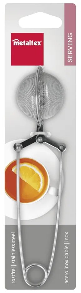 Ball rozsdamentes acél nyeles teatojás - Metaltex