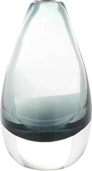 Kogle átlátszó antracitszürke váza, magasság 12 cm - A Simple Mess