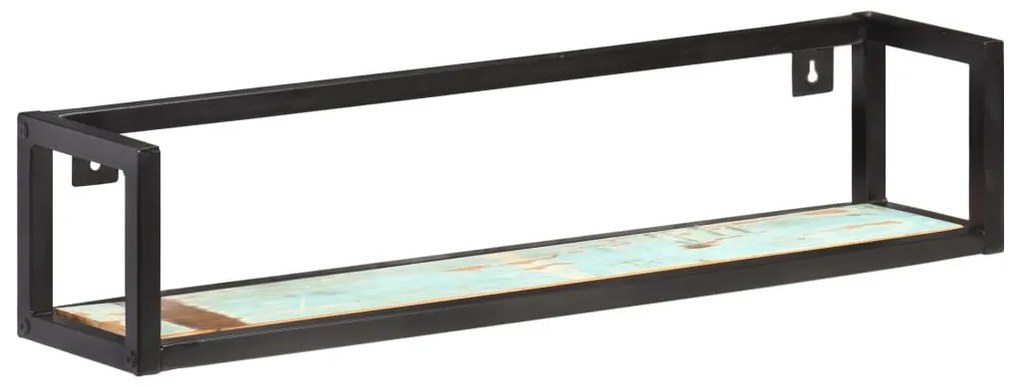 2 db tömör újrahasznosított fa fali polc 80 cm