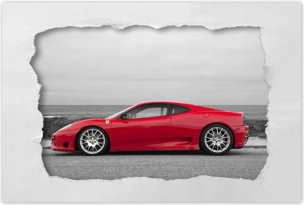 Poszterek 60x40 Piros Ferrarik a tengerparton