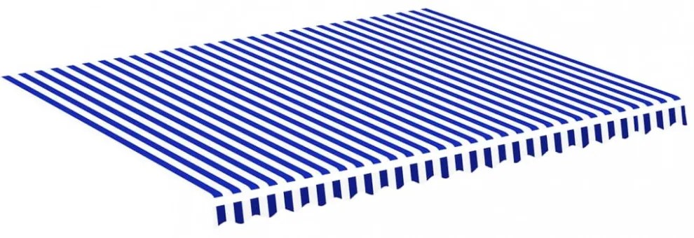 kék és fehér csere napellenző ponyva 4,5 x 3,5 m