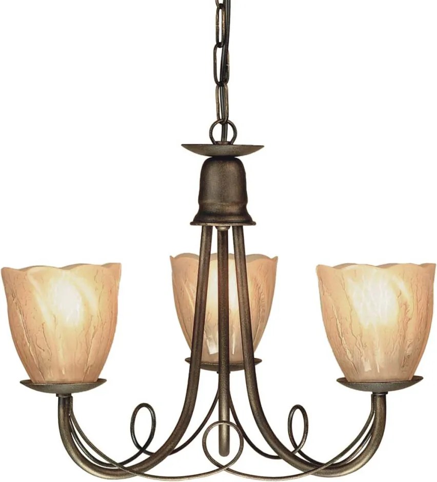 Elstead Lighting MINSTER MN3-BLK-GOLD Csillár 3x60W/E14