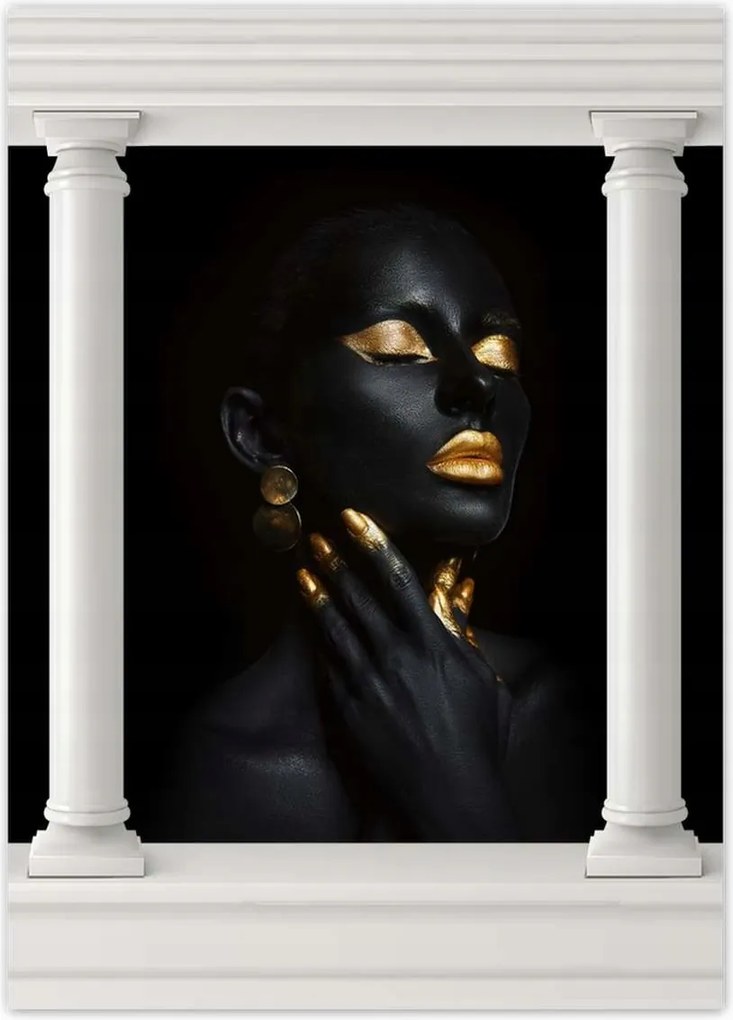 Poszterek 50x70 Arannyal bevont arc