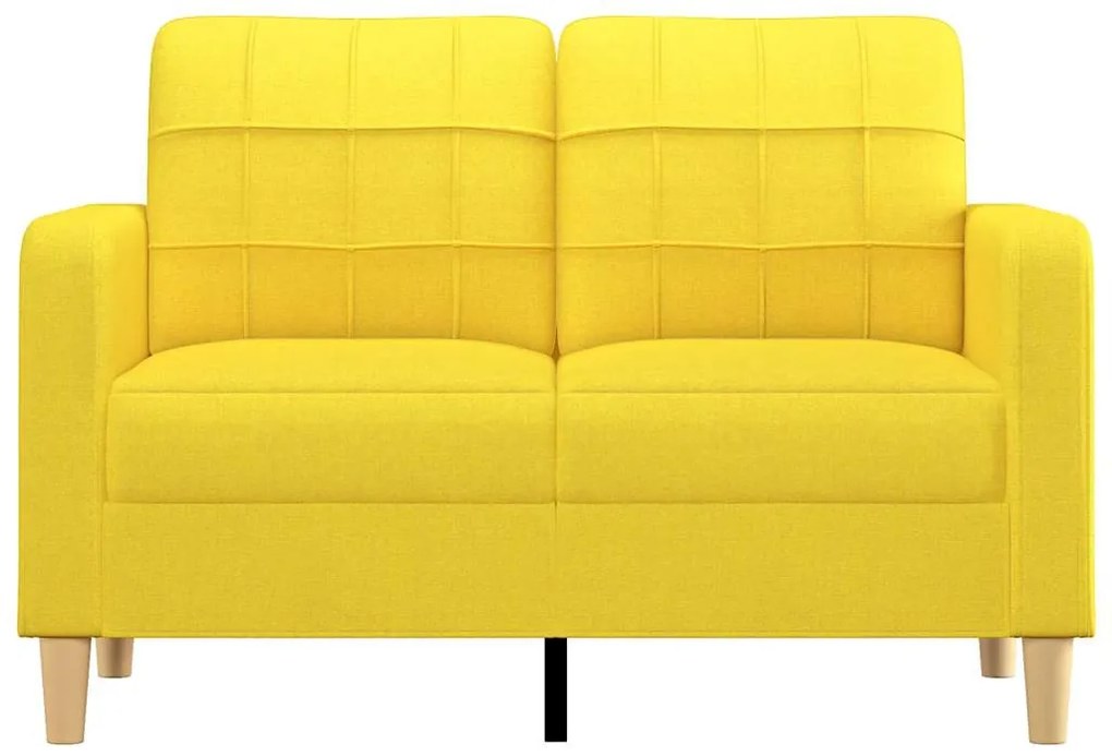 2 személyes világossárga szövet kanapé 120 cm