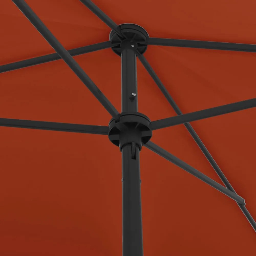 terrakotta strandnapernyő 200 x 125 cm