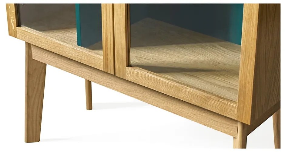 Avon türkizkék könyvszekrény/tálalószekrény - Woodman