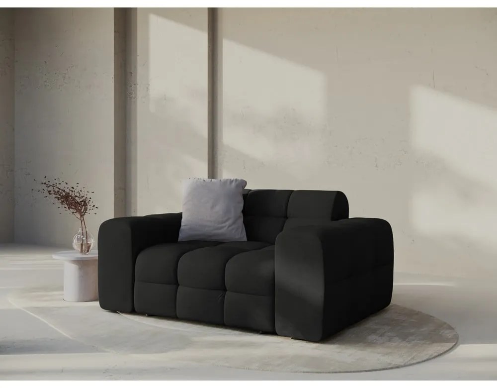 Fekete kanapé 156 cm Kendal – Micadoni