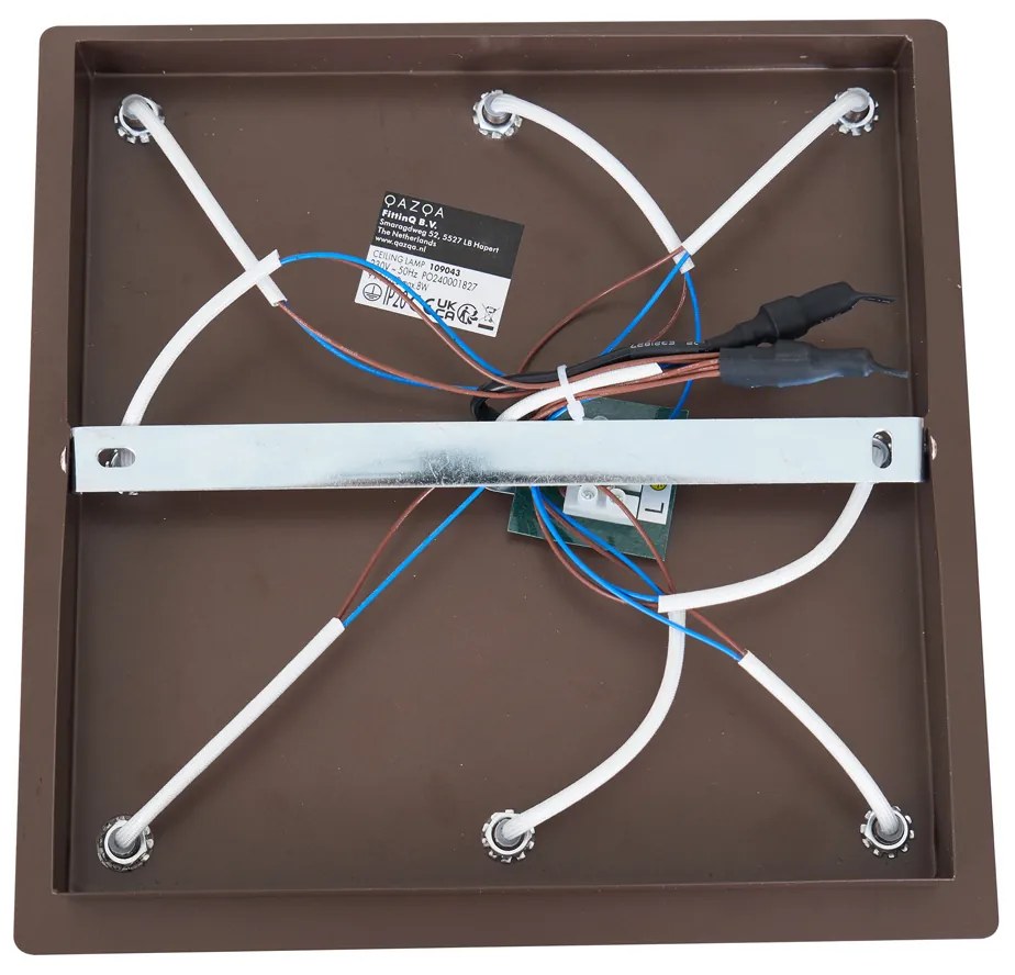 Design mennyezeti lámpa bronz színben, bronz üveggel, 9-es - Athén