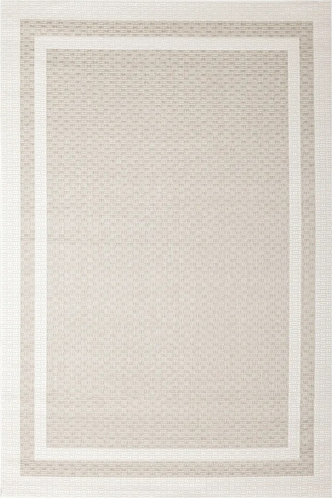 Zsinóros Szőnyeg Outdoor Bézs Csillogó Krém Erkélyre Patio Haga 80x200 cm