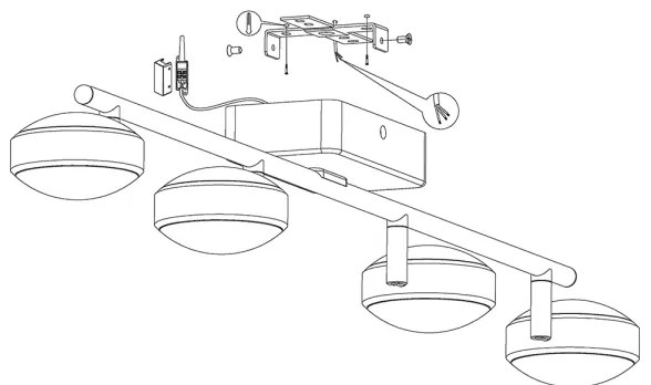 Eglo 97717 - LED RGB Dimmelhető spotlámpa CORROPOLI-C 4xLED/5W/230V