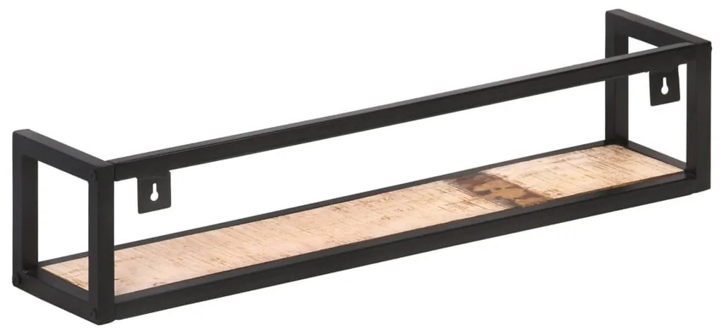 2 db tömör újrahasznosított fa fali polc 80 cm