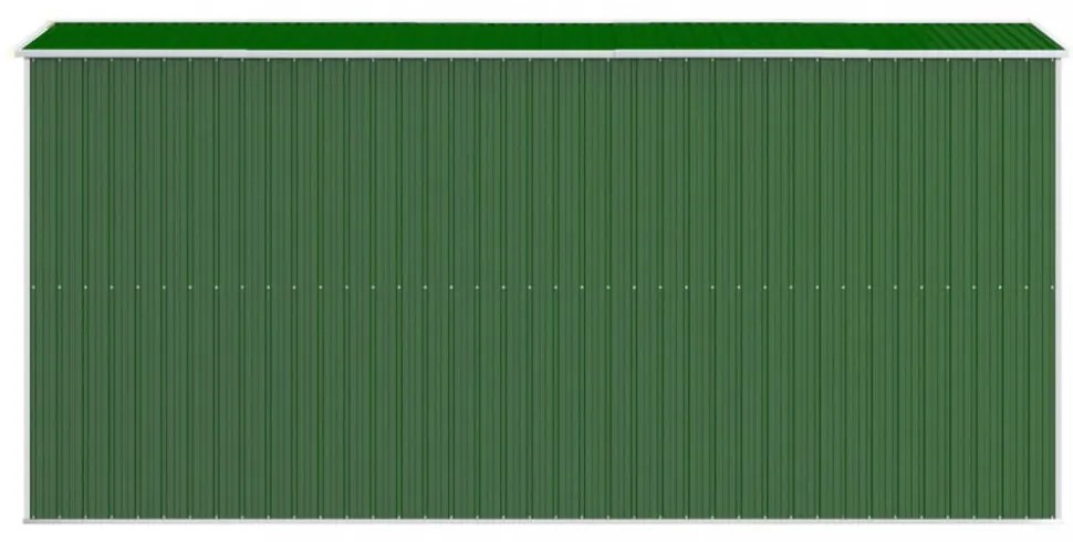 zöld horganyzott acél kerti fészer 192x440x223 cm