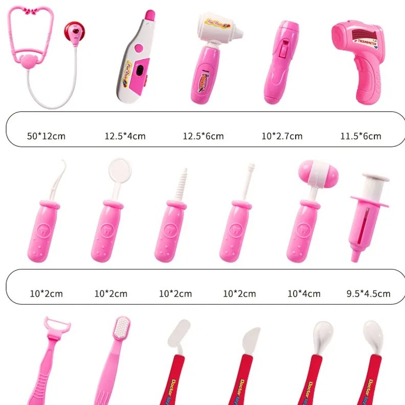 Orvosi készlet 73 kellékkel, interaktív mentőautó fényekkel és hanghatásokkal, baba, rózsaszín