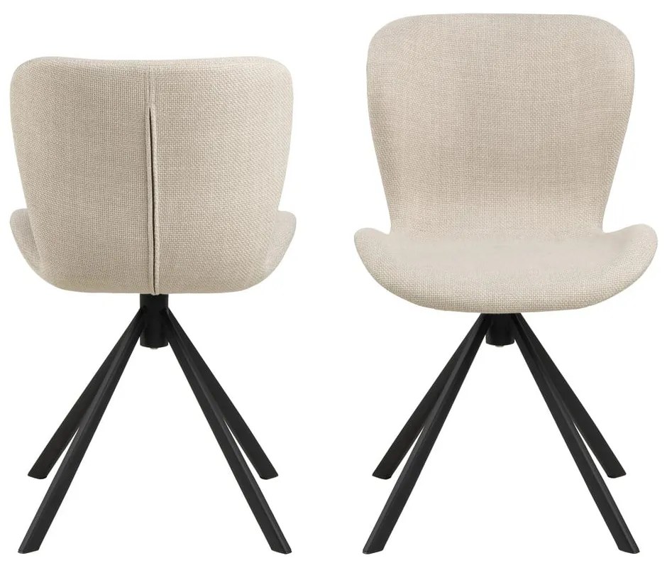 Krémszínű étkezőszék szett 2 db-os Batilda – Actona