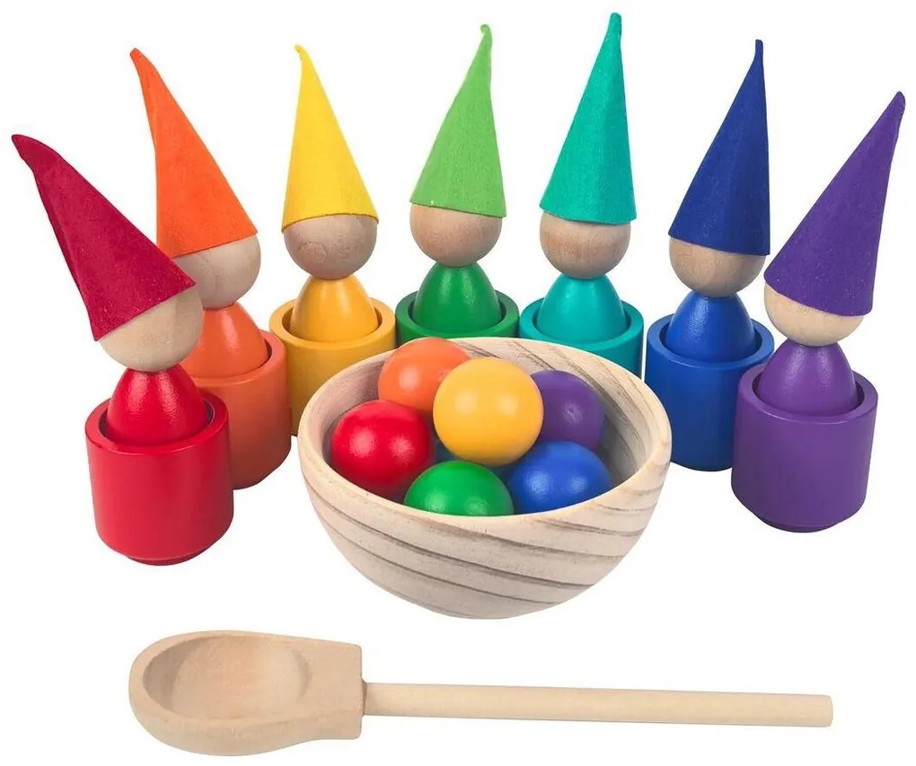 2Kids Toys - Szivárvány babák labdákkal, 7 színben