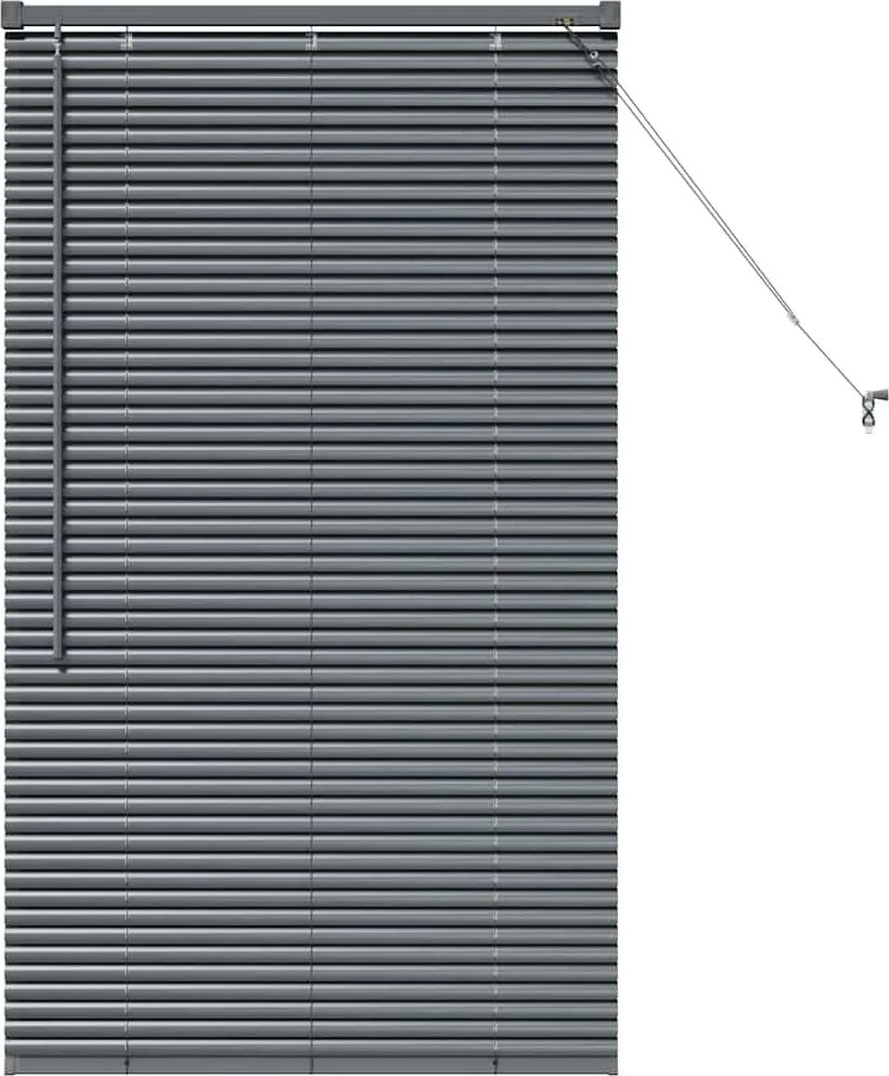 vidaXL Zsalugáter Redőnyök Sötétszürke 130 x 75 cm Alumínium