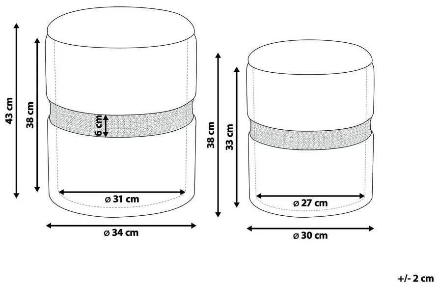 Zsámoly készlet (2 db.) Medza (szürke). 1081320