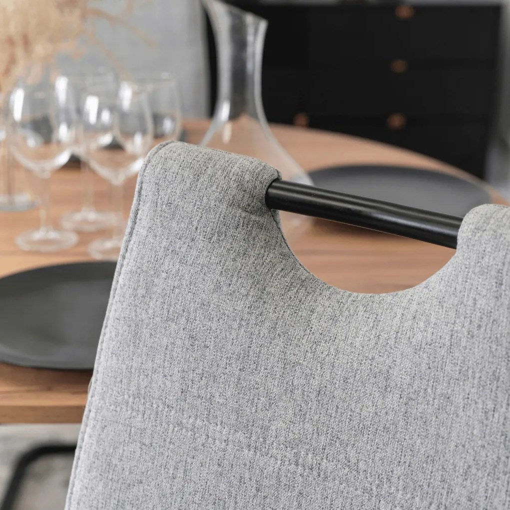 Szánkótalpas Étkezőszék Szürke/Fekete Színben. LOPEZ