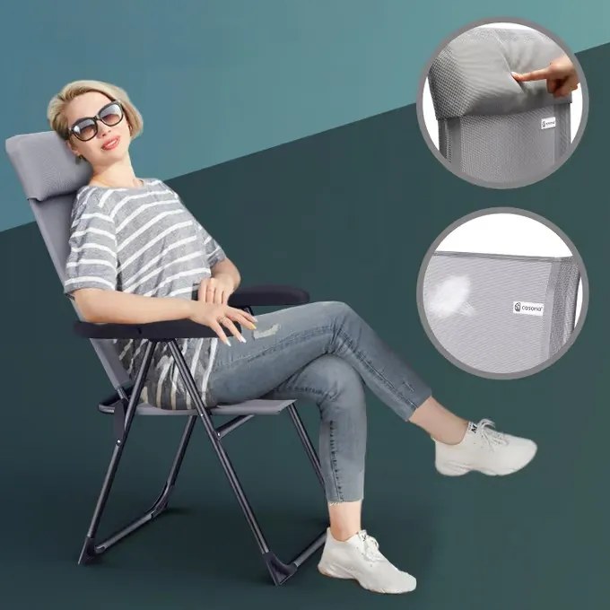 Deuba 4 darabos kempingszék szett - szürke