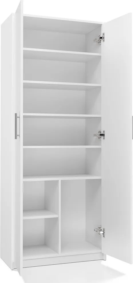 Oliv 2D könyvespolc, irodai szekrény, fehér