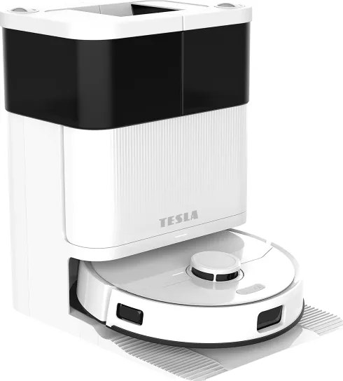 TESLA Electronics RoboStar - Okos, 3 az 1-ben robotporszívó, 5200 mAh, Wi-Fi, fehér