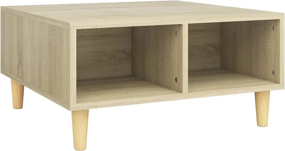 vidaXL sonoma tölgy színű szerelt fa dohányzóasztal 60x 60 x 30 cm