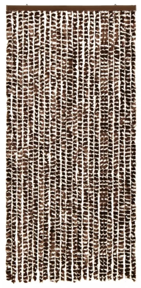 barna és fehér zsenília rovarfüggöny 100 x 220 cm