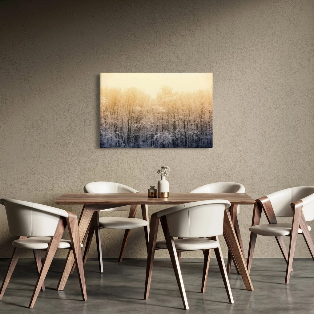 Fagyos erdő képe (90x60 cm)