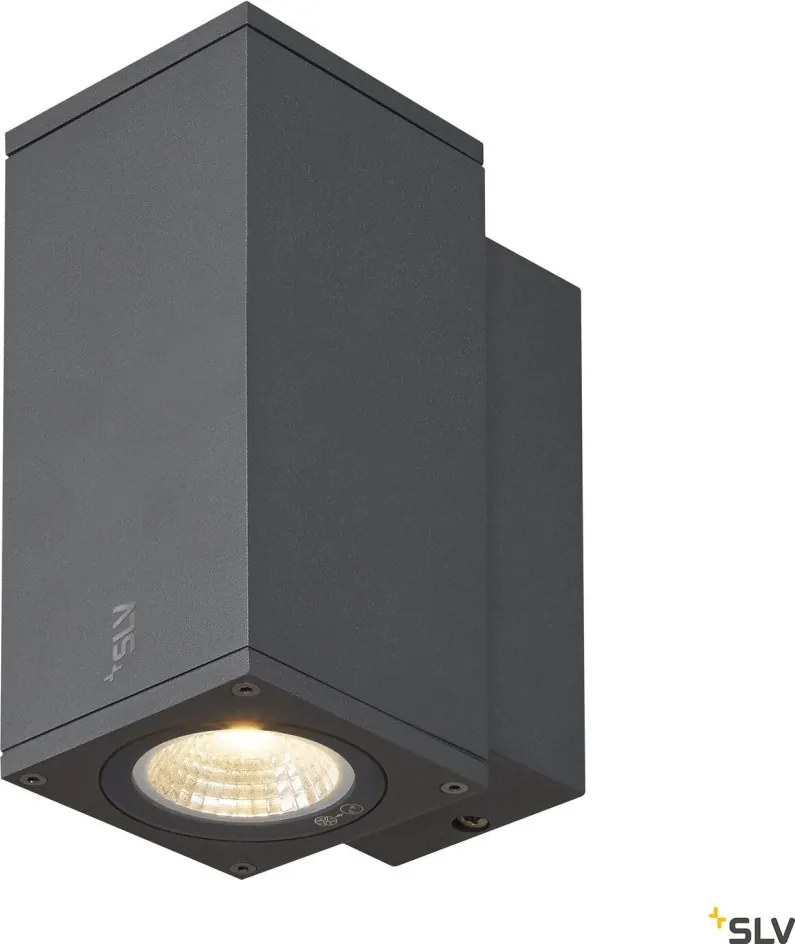 SLV 1003416 ENOLA SQUARE Modern Kültéri Fali Lámpa Antracit, Átlátszó LED IP65