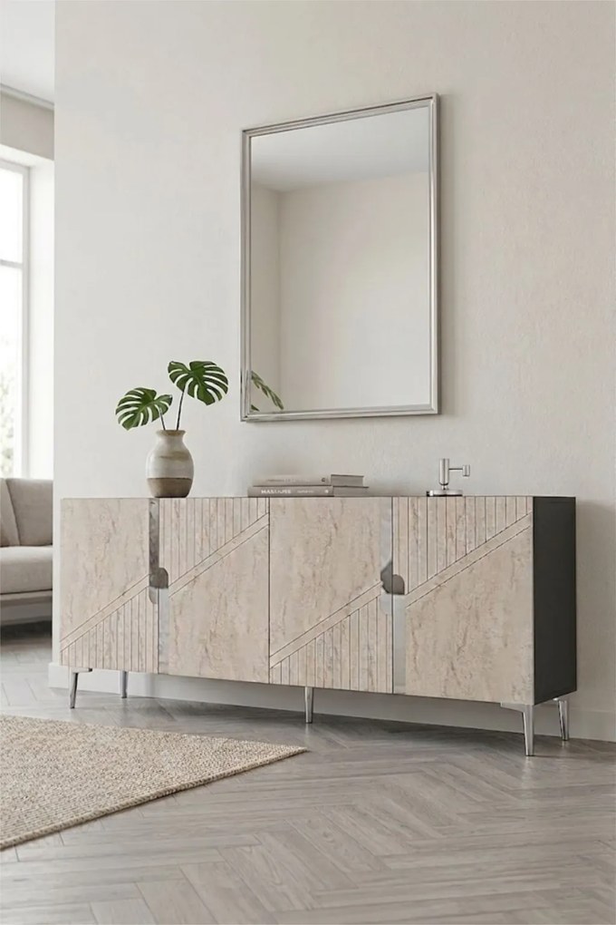 Evva 150 - Anthracite, Travertine, Silver
