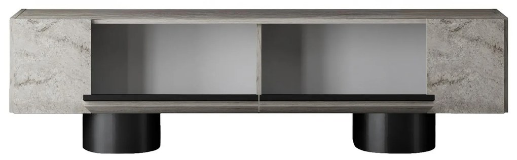 TV szekrény Bohem - Travertine, Black