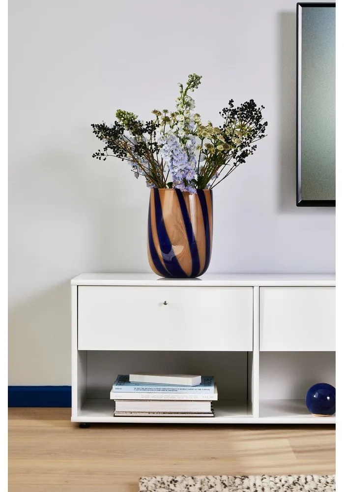 Fehér TV-állvány 214x45 cm Mistral – Hammel Furniture