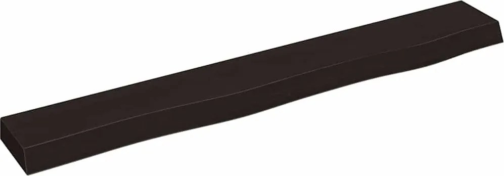 vidaXL sötétbarna kezelt tömör tölgyfa fali polc 80x10x4 cm