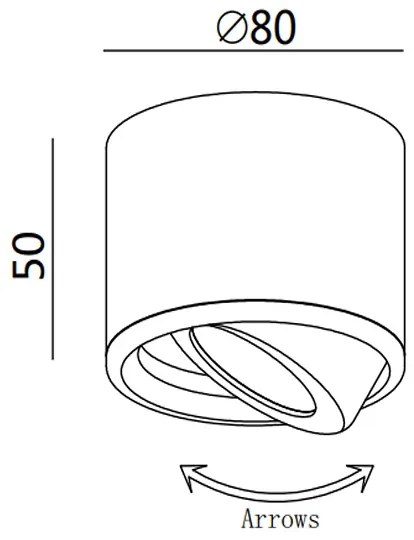 Fabas 3430/71/102 - LED spotlámpa ANZIO 1xLED/6W/230V
