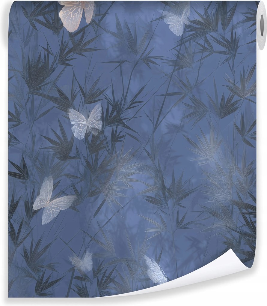 Tapéta Levelek Pillangók Bambusz Trópusi Flizelin Fal Nappali Hálószoba