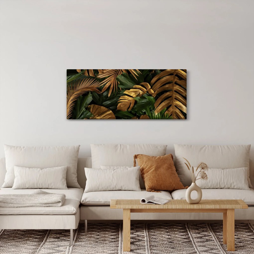 Kép - Arany levelek (120x50 cm)