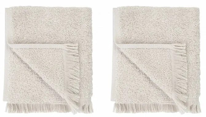 Krémszínű pamut törölköző szett 2 db-os 30x50 cm FRINO – Blomus