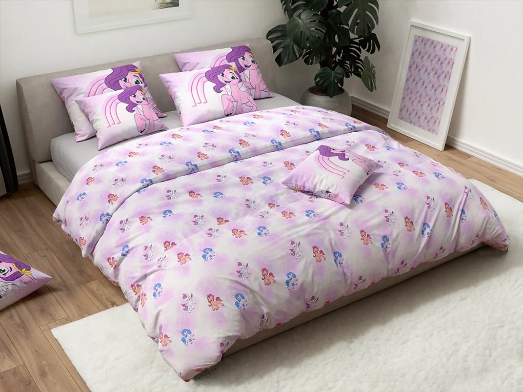 Gyermek pamut ágynemű MY LITTLE PONY STARS fehér Ágyneműhuzat mérete: 60 x 70 cm | 140 x 200 cm