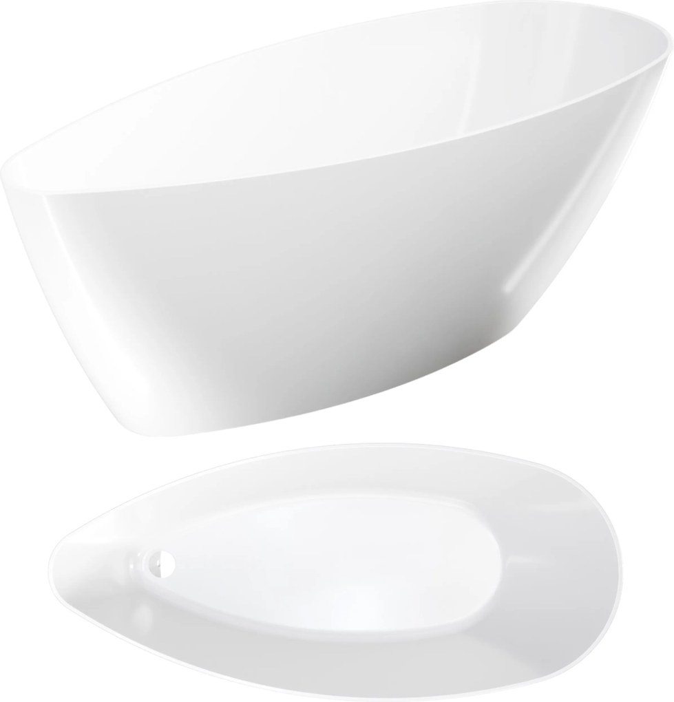 Szabadonálló Kád Fehér 160 Ásványi Öntvény Konglomerátum Lengyel Gyártás