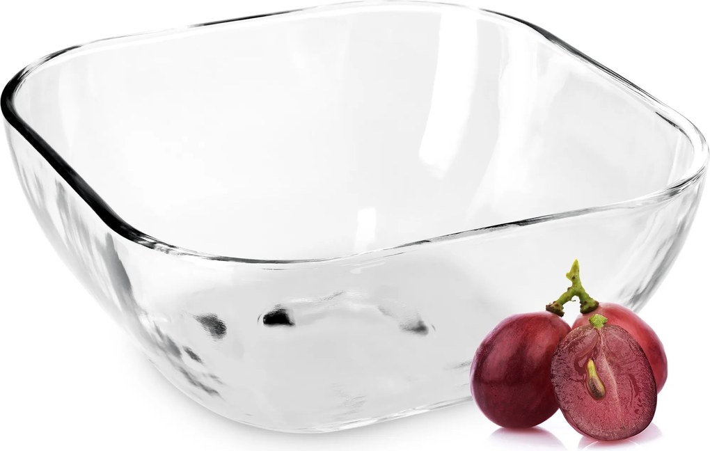 Saláta tálaló Üveg Snack Tál Gyümölcs Saláta 16 cm Négyzet Alakú Tál