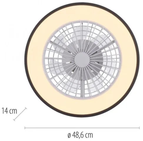 JUST LIGHT. 14447-18 - LENO LED RGBW mennyezeti ventilátor 44W/230V + DO
